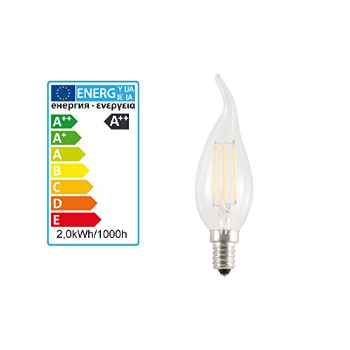 Preisvergleich Produktbild Fillament Leuchtmittel E14 2W 2700K Windstoß