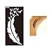 STENCILS TEMPLATES TATTOO Feather Design S202 - single use - suitable for Henna Tattoo Glitter Tattoo and Airbrush Tattoo