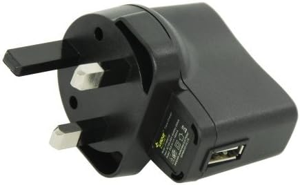 LEICKE USB Charger / Mains Adapter / Power Adapter for Mobile Phone, Smartphone, iPhone, HTC, Samsung, LG and other USB Devices with Rechargeable Battery (5V, 1A) - UK Plug