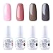 Vishine Gelpolish Nail Art UV LED Gel Nail Polish Soak Off Manicure Kit 4 Colors Set C195
