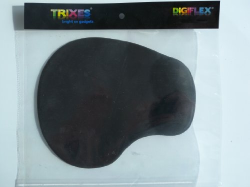 TRIXES Komfort-Mousepad Gel Mauspad mit Gel-Handgelenkauflage Schwarz - 5