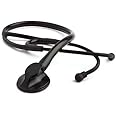 MCP ELITE ST-EL01 Premium Black Matte Stethoscope | Stethoscope for Doctors, Stethoscope for medical Students, stethoscopes nurses | Double tube with aluminium chest piece and single diaphragm (Single Head)