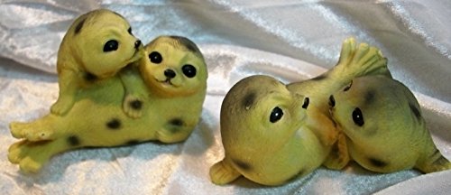 2er Set Seehunde 10 cm Seehund Meer See Maritim Deko GGM 21826