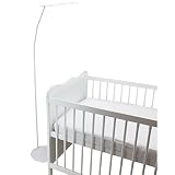 Stabile Himmelhalter mit Standfuß Universal Himmelstange Freistehend Weiß für Babybett, Wiegen ect. - 2