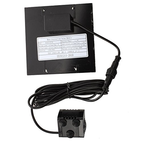 emebay – Miniatur 7 V 1.2 W solarbetriebene Garten-Brunnen Teichpumpe für Höhe-Runde Wasser Teich Wasserbrunnen maximale 60 cm - 2