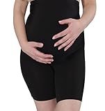 Schwangerschafts-Slip-Umstandsslip mit langen Beinen, perfekt für die Schwangerschaft, nach Geburt, hochwertiger Baumwoll-Mix, Beige-Hautfarben, Schwarz von HERZMUTTER (5000) - 3