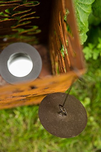 Feuersäule / Säule Metall Edelrost H: 60cm Standsäule f. Bioethanol + Brennpaste - 9