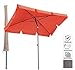 Produktbild QUICK STAR Balkon Sonnenschirm 200x125cm Balkonschirm Rechteckig Knickbar Terra Gartenschirm UV 50 mit Schutzhülle