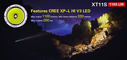 Klarus xt11s CREE xp-l Hi V3 LED 1100 Lumen Wasserdicht LED Taschenlampe Powered by 2 x CR123 A/1 x 18650 Batterien Outdoor Tactical Taschenlampe mit 2600 mAh Akku + Geschenk thenines USB-Light - 5