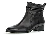 Gabor 35.504 Gabor Basic Damen Stiefeletten,Stiefelette,Stiefelette/ Röhrli,Stiefel,Boot,Halbstiefel,Damenstiefel,Bootie,gerafft,Reißverschluss,Damen-Schuhe,Frauen,schwarz(Schwarz)