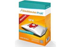 STAUBBEUTEL-PROFI Worki do odkurzacza SP6 odpowiednie do Bosch BGB75X494 (20 worków do odkurzacza)