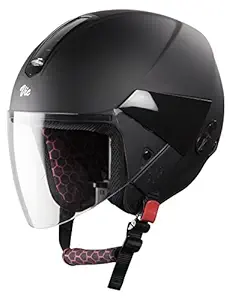 Steelbird Hi-Gn Sbh-5 Vic Female High Impact ABS Material Shell Helmet with Plain Visor, Glossy Volcano Black, 580 mm