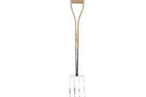 Kent & Stowe Fourche à bêcher pour Enfants – Fourche de Jardin légère en INOX, Petite Fourche à Foin avec Manche en frêne, Longueur : 71 cm