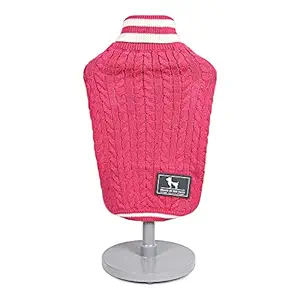 Heads Up For Tails Fuzzy Buddy Dog Sweater - Pink - M