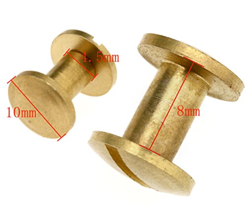 10Paar 8×4.5mm Gürtelschrauben Buchschrauben Buch Gürtel Schrauben - 2