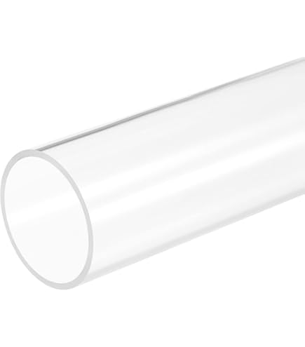 Leroy Merlin Tube Plexiglass PMMA XT 110x100 Mm - Longueur 50 Cm - Transparent Haute Résistance - Pour DIY/éclairage/design Transparent Rigide