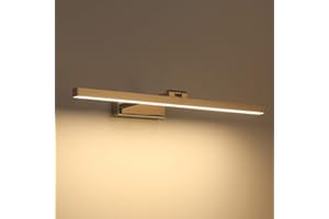Klighten Luce Specchio Bagno Led 60cm Girevole di 180°, 18W 1170 Lumen, Impermeabile IP44 Lampada da Specchio Bagno, Applique Bagno Specchio Moderno, Bianco Caldo 3000K, Cromo