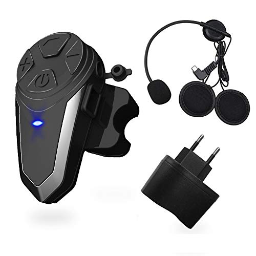 vFound BT-S3 1000m Intercom Moto Casque Casque Systèmes de Communication en Temps réel Mains Libres Radio FM Interphone Bluetooth étanche pour 2 ou 3 Cyclistes(1 Pièce)