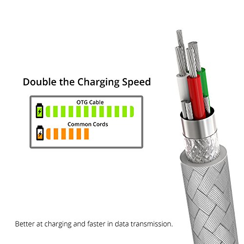[KICKSTARTER] 2-in-1 OTG zu Micro USB Kabel Adapter (Male & Female Switch) für Android Smart Handys & Tablets(up to Android 4.2 and mit OTG Funktion), mit Micro USB zu Lightning USB Kable Adapter, Aluminium Grey - 8