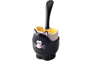 Joie Egg Cup-12522 Portauovo con Cucchiaio, Assortiti (Nero o Bianco), Taglia Unica