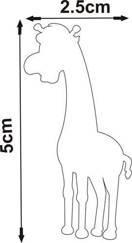 Dekorative Verzierungen – Niedliche GIRAFFE (5cm)Acryl Spiegel * Sommerschlussverkauf * - 2