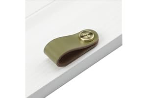 BOOLSFMAM Poignée de meuble en cuir avec vis - Accessoires pour armoires de cuisine