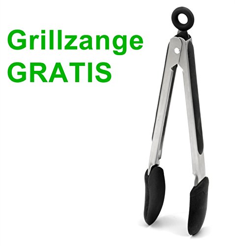 Feuerdesign Holzkohle Tischgrill ‚Vesuvio‘, GRAU, inkl. 2,5kg Grillkohle, 1L Brennpaste & Gratis Grillzange - 8