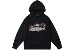 Generico Felpa con Cappuccio Trapstar Manica Lunga Plush Pullover Felpe con Cappuccio Cotone Casual Athletic Workout Pullover con Logo Ricamato per Le Donne degli Uomini, S-XL