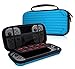 Produktbild MyGadget Zubehör Tasche Aluminium Design Case für Nintendo Switch, Joy Con Controller & min. 10 NDS Spiele - Tragetasche Hardcase Schutzhülle in Blau