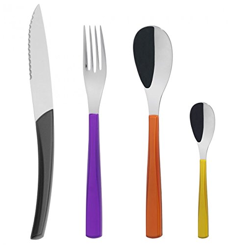 Guy Degrenne Besteckset 24-teilig, mehrfarbig, 28,5X28,5X7