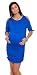 Happy Mama Maternity Women's Stretchy Top Tunic W/ Open Sleeve 157p (Royal Blue, UK 16/18, 2XL)