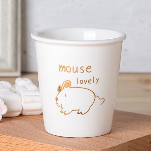MOCER Creative Zodiac Ceramic Cup Cartoon Mug Cup Mini Animal Gifts Cute Mugs, Mouse