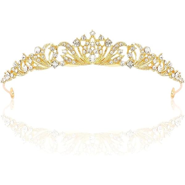 Yean Kristall Tiara Stirnband – Zarter Kopfschmuck Mit Strass Für Braut, Hochzeit & Geburtstag