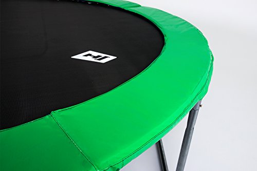 Hop-Sport Gartentrampolin 244, 305, 366, 430, 490 cm Komplettset inkl. Außennetz Leiter Wetterplane Bodenhaken Grün - 3