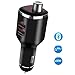Produktbild Comsoon FM Transmitter Bluetooth 4.2 Auto Radio Adapter Freisprecheinrichtung Car Kit mit Mikrofon, 2 USB Auto Ladegerät und LED Anzeige, Unterstützt USB- Stick für iPhone Samsung Usw. (Schwarz)