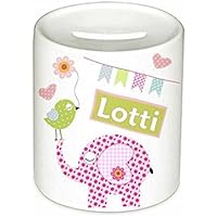 Spardose, Elefant, mit Namen, für Kinder, Geschenk, Geschenk Taufe, Sparschwein, Geldgeschenke,