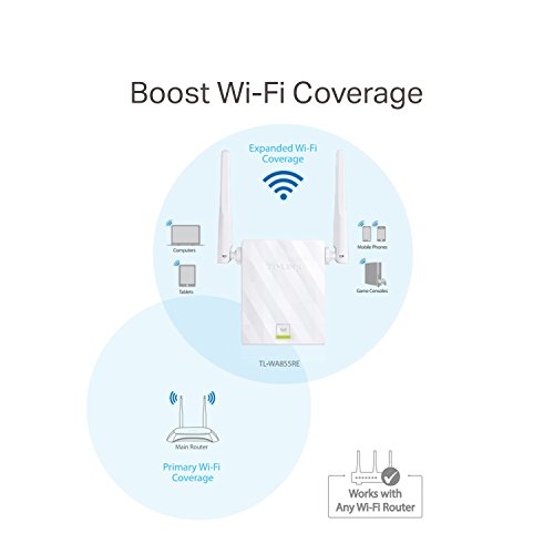 TP-Link TL-WA850RE Universal Dübel WLAN Range Extender/Booster mit Ethernet Port für Kabel Gerät (WPS Funktion/einfache Konfiguration) N300 - 5
