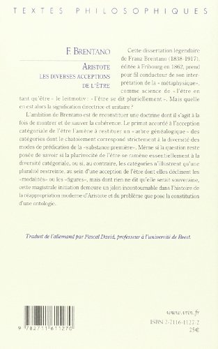 Aristote : Les diverses acceptions de l’être