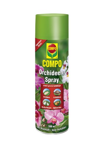 COMPO Orchideen-Spray, Insektizidspray mit breitem Wirkungsspektrum speziell für Orchideen, u.a. gegen Blattläuse, Blattkäfer, Spinnmilden und Schildläufe, 300 ml