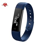 【Fitness Tracker con Monitor de ritmo cardíaco】 Este reloj inteligente tiene los sensores incorporados, se registran la variación de su ritmo cardíaco. No sólo usa esta nueva pulsera inteligente para monitorizar su ritmo cardíaco, sino también la distancia recorrida, los pasos, las calorías quemadas y los minutos activos. Este se convertirá en su compañero perfecto, con este pedómetro de actividad pulseras inteligentes, obtendrá una mejor comprensión para su nivel de condición física.