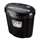 Cross-Cut-Aktenvernichter für bis zu 12 Blatt DIN A4 Papier (bei 70 g/m²) in einem Arbeitsgang, zerkleinert auch CDs/DVDs/Blu-rays und Plastikkarten, tackerklammerfeste Qualitäts-Messerwellen aus Stahl