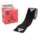 Produktbild TRUETAPE Cotton Edition | vorgeschnittenes Kinesiologie Tape | Physio-Tape | 20 Precut Streifen Pro Rolle | CE-Zertifiziert | 40 Anleitungen | Schwarz
