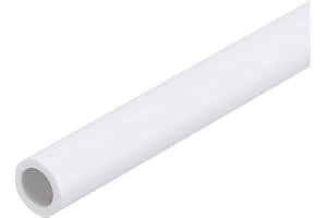 QUARKZMAN Tube Rigide en PVC Tube Rond 4mm ID 6mm OD 20cm Longueur Blanc pour Conduite d'Eau, Artisanat, Manchon de Câble