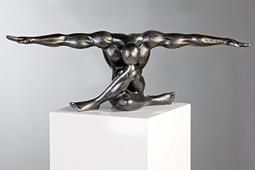 Preisvergleich Produktbild Skulptur Figur Cliffhanger antik silber