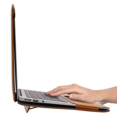 MOSISO MacBook Air 13 H  lle Case  Premium Qualit  t PU Leder Schlanke Schutzh  lle Tasche Cover f  r MacBook Air 13 Zoll  A1369   A1466   Hellbraun