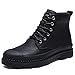 Produktbild DLBJ Winter Plus Warme Herren Baumwollstiefel Mode Leder Stiefel Rutschfeste Martin Stiefel,Black,EU41/UK7