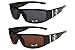 Produktbild X-CRUZE 2er Pack Choppers 6608 X03 Sonnenbrillen Unisex Herren Damen Männer Frauen Brille - 1x Modell 01 (schwarz glänzend/schwarz getönt) und 1x Modell 09 (schwarz glänzend/braun getönt)