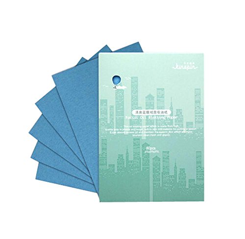 Set of 2 Oil Control Paper Men/Women Oil Blotting Paper(2*80 sheets),Blue