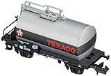 Maßstabsgetreues Modell Arnold HN6373 Keselwagen TEXACO der DB, Epoche IV Modellbahn, Silber/schwarz