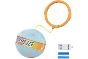 ZUICC Glowing Bouncing Ball,Bouncy Balls Space Bouncy Balls,Kids Tattoos Bouncy Balls Keychains,Flashing Jump Ring Glowing Jumping Ball Skip Ball,Skip Ball Ankle Skip Ball Indoor Outdoor Toy (Blue)